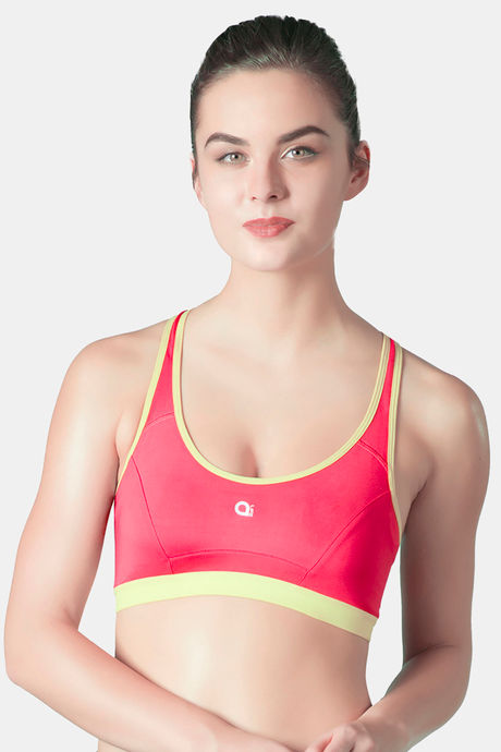 Amante Padded Sports Bra - Teaberry Lime Punch — image 4